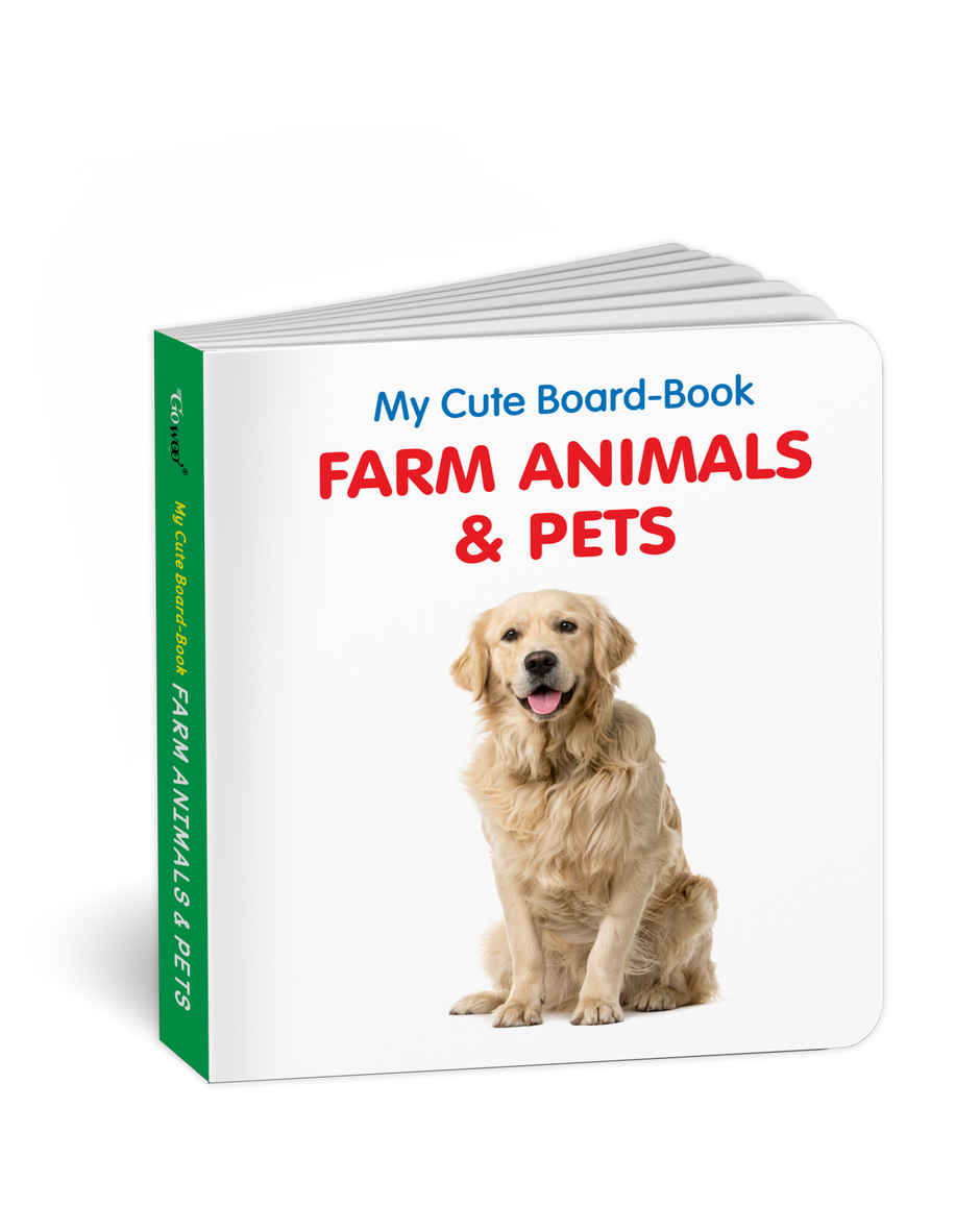 My Cute Board Book Farm Animals & Pets | Educational Picture Book | Baby Learning Board Book