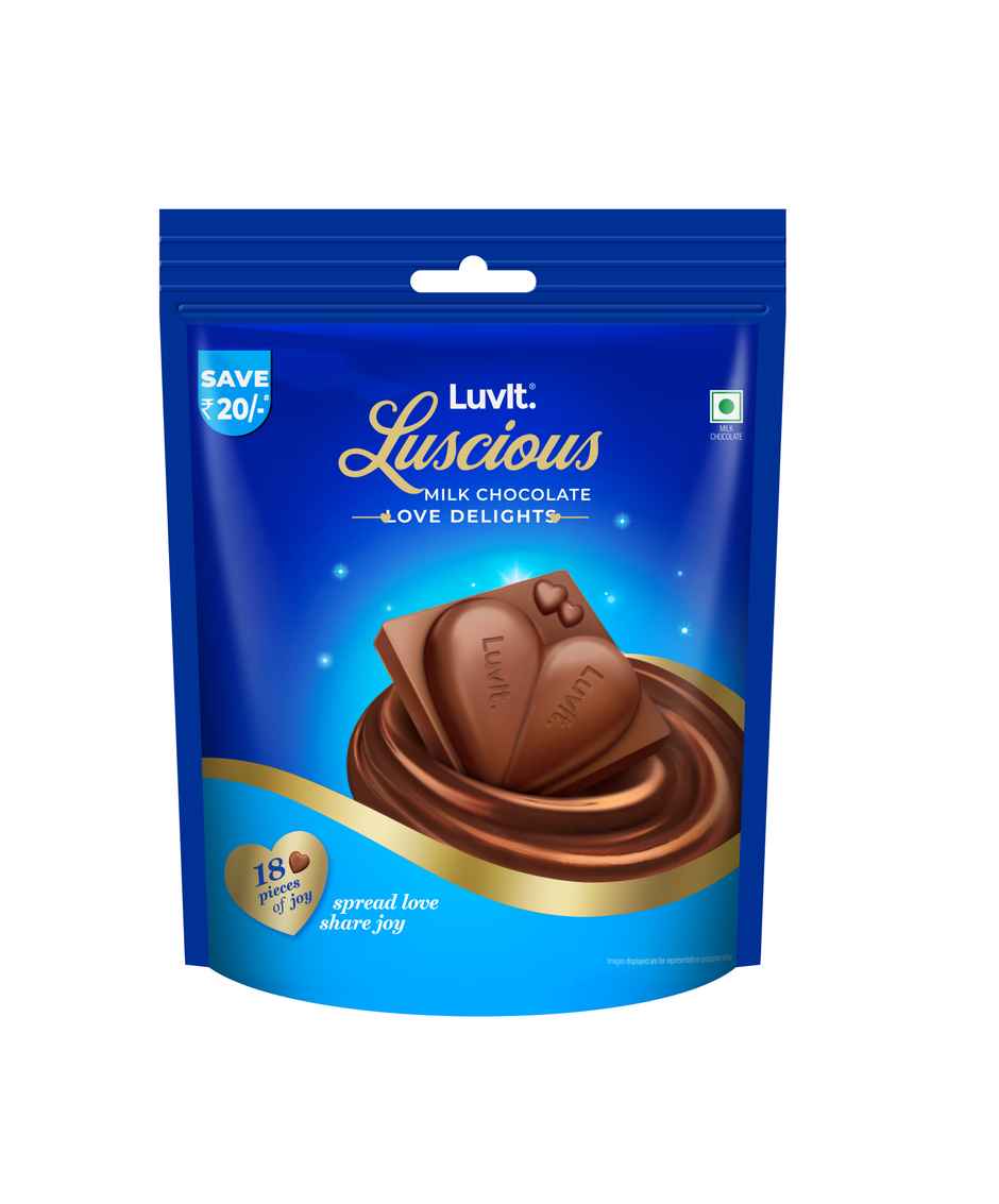 Luvit Luscious Love Delights Milk Chocolate Bar