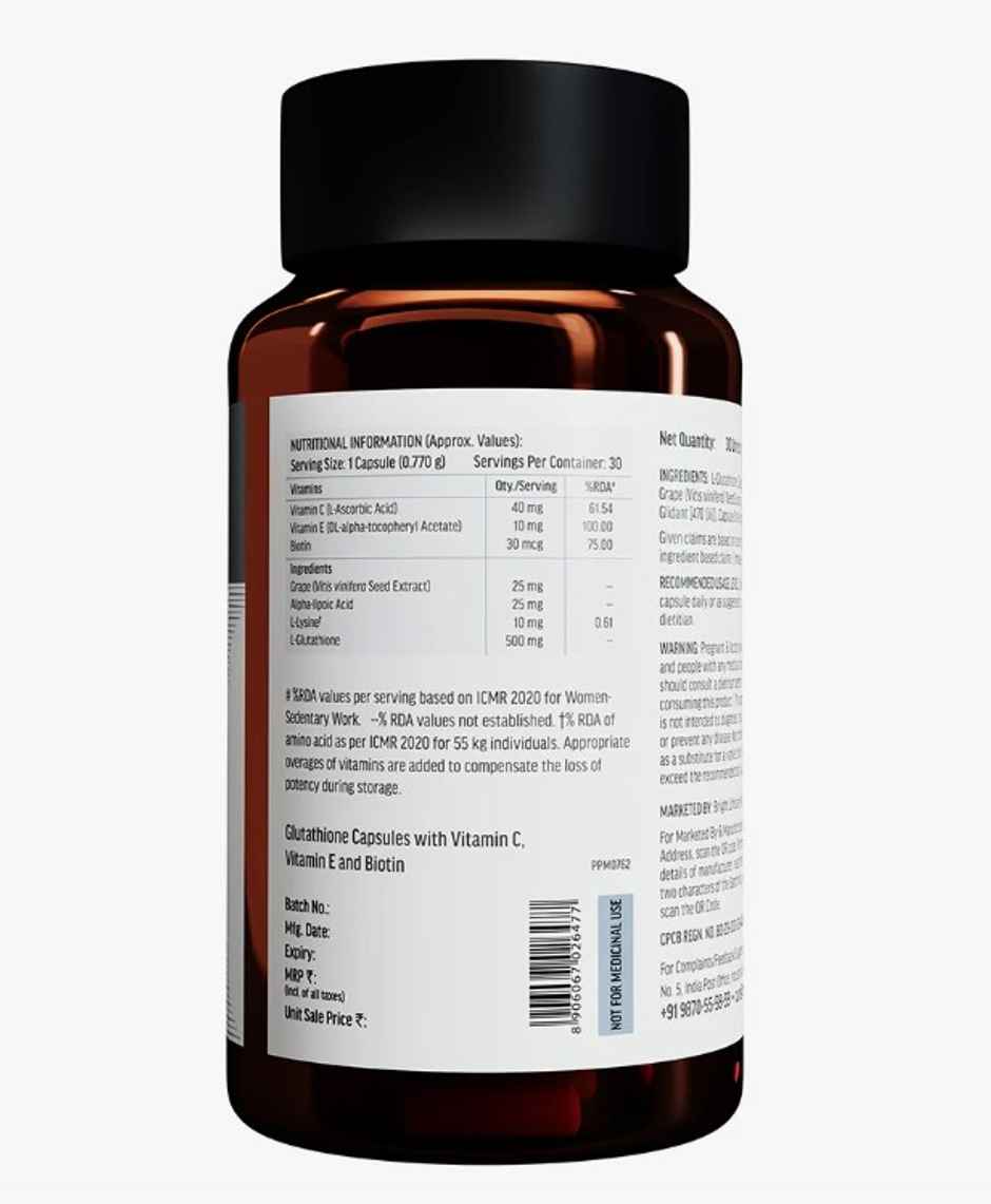 Healthkart HK Vitals Glutathione 500mg Capsule