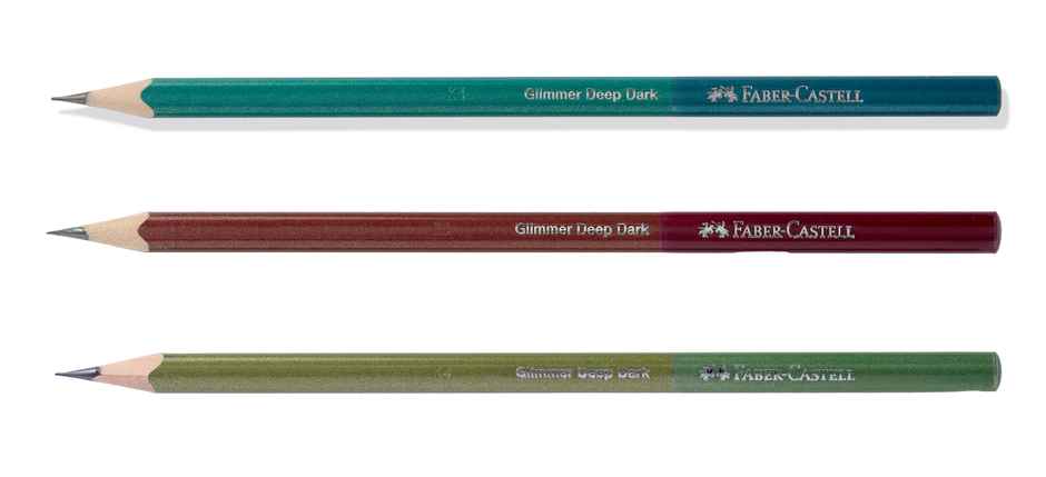 Faber-Castell Glimmer Deep Dark Graphite Pencil With Eraser And Sharpener