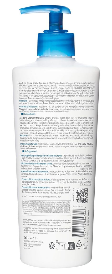 Bioderma Atoderm Creme Ultra Face Moisturizer