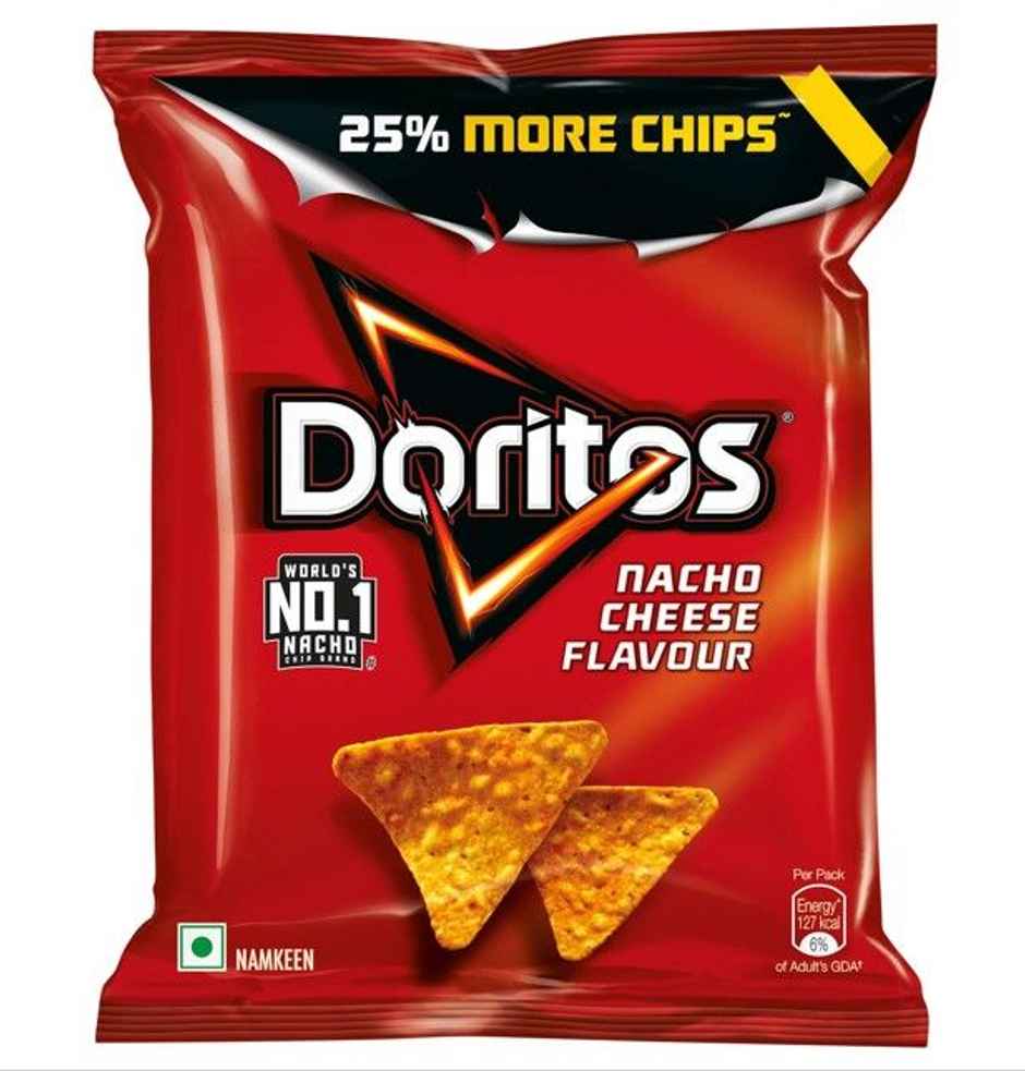 Kurkure Yummy PuffCorn Yummy Cheese Chips 55 gms & Doritos Nacho Chips - Cheese Flavour 44 gms Combo