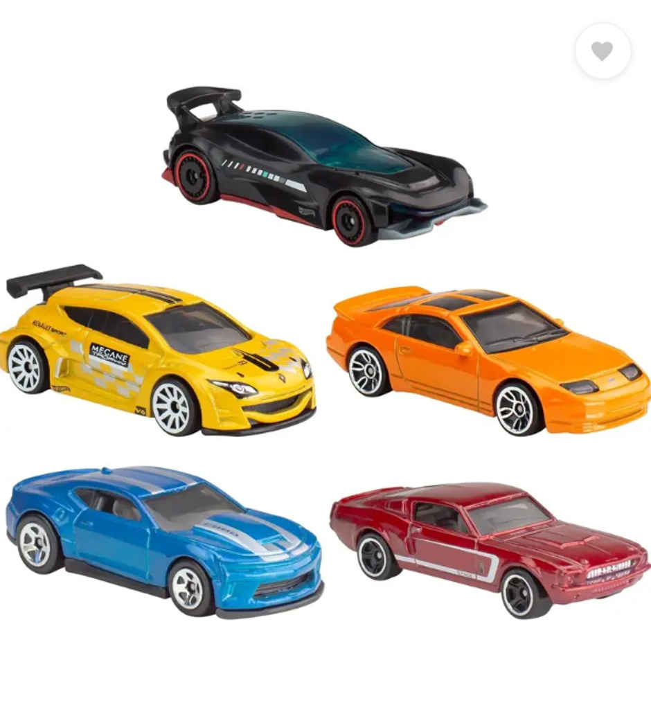 Hot Wheels 5-Car Pack of 1:64 Scale Vehicles NIGHT-BURNER