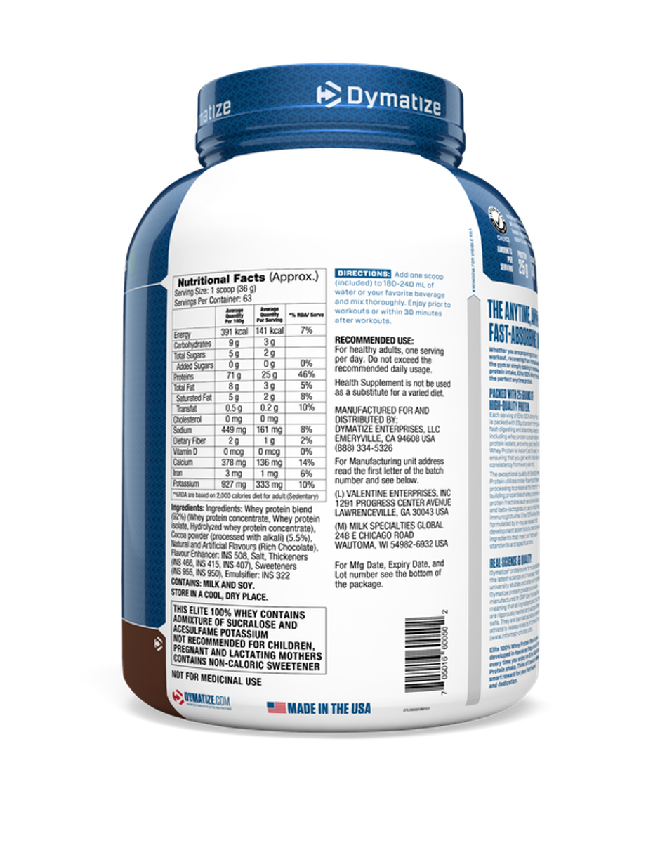 Dymatize Elite Complete Whey Protein | Rich Chocolate