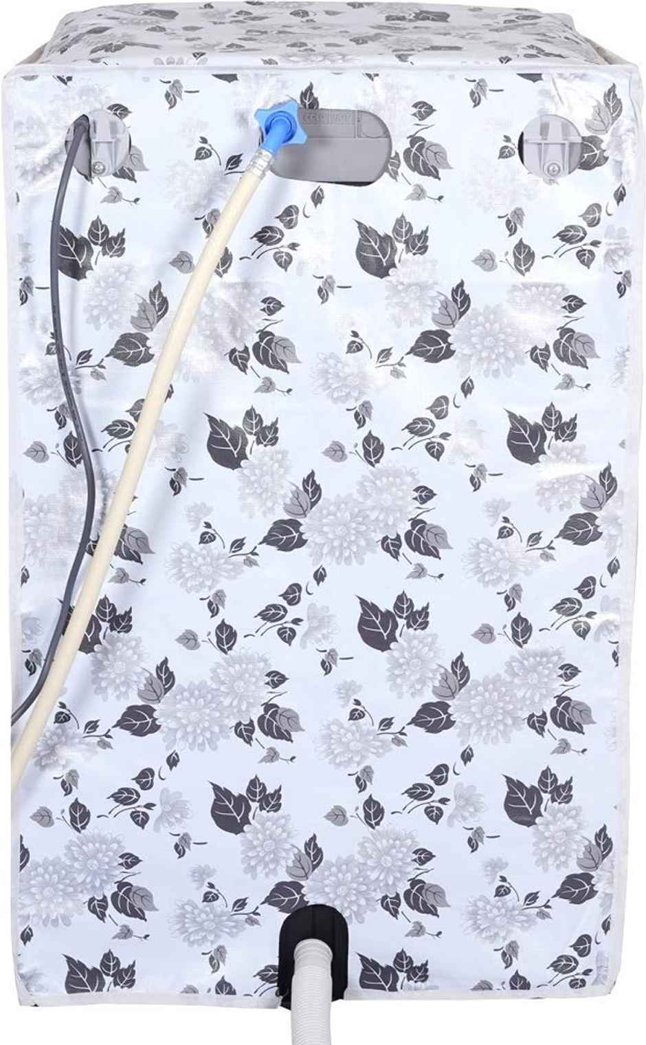 Daluci Lg Top Load Washing Machine Cover For 6-7 kg | Half White and Grey | 56 x 56 x 85 cm