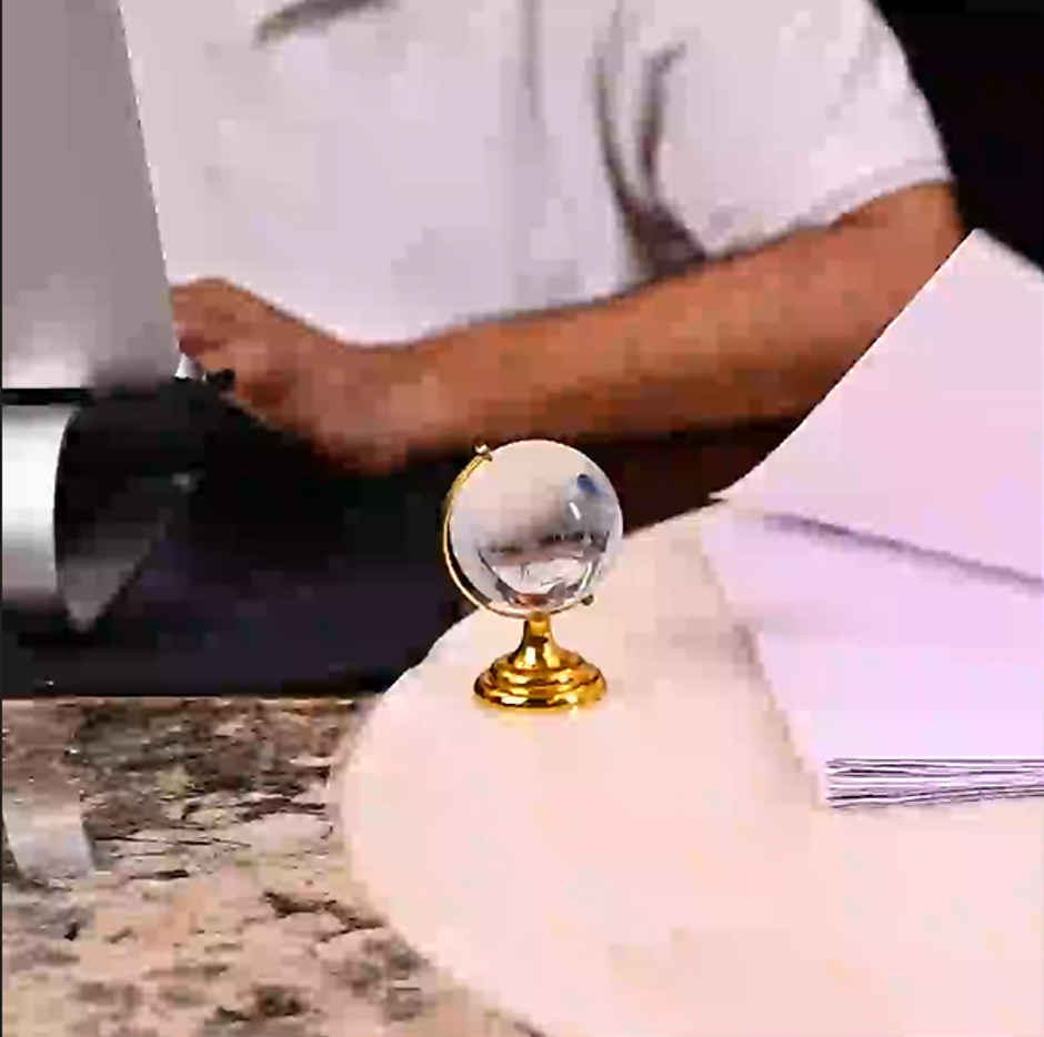 HINDCRAFT Feng Shui Crystal Ball with Stand Positive Energy and Gift Decor