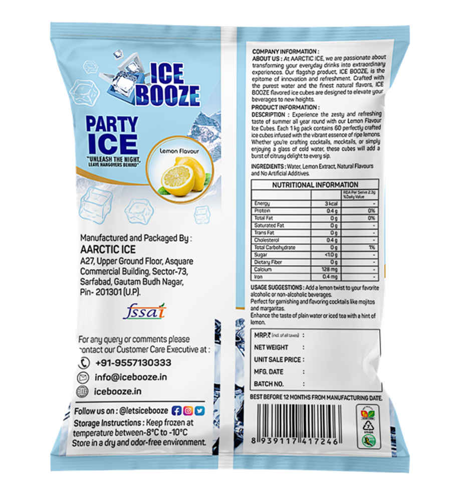 Aarctic Ice Booze Lemon Flavored Ice Cubes Combo