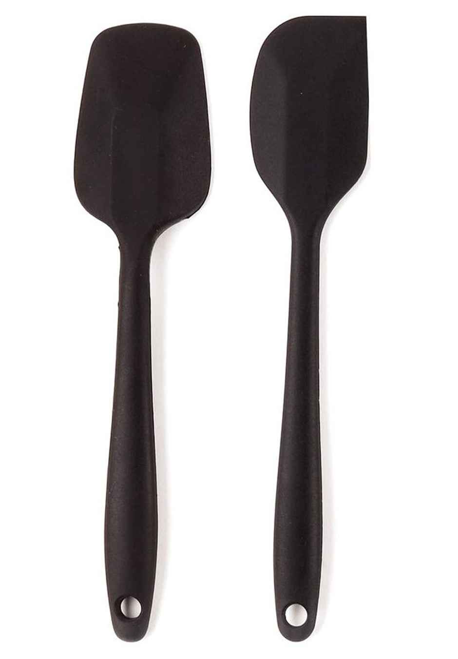 Frenchware Non-Stick Premium Silicone Spatula (Large Spatula & Spoon, Black) for Cooking & Baking