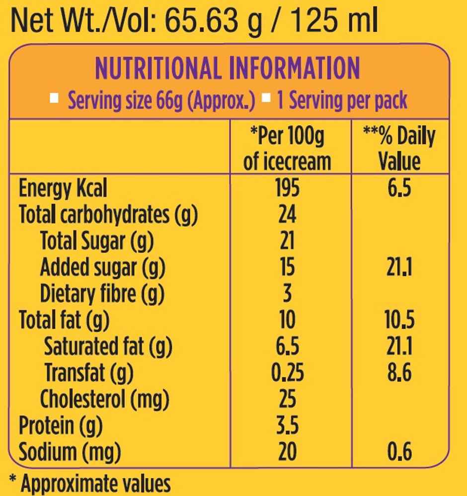 Mercelys Ice Cream Mini Tub Alphonso Mango