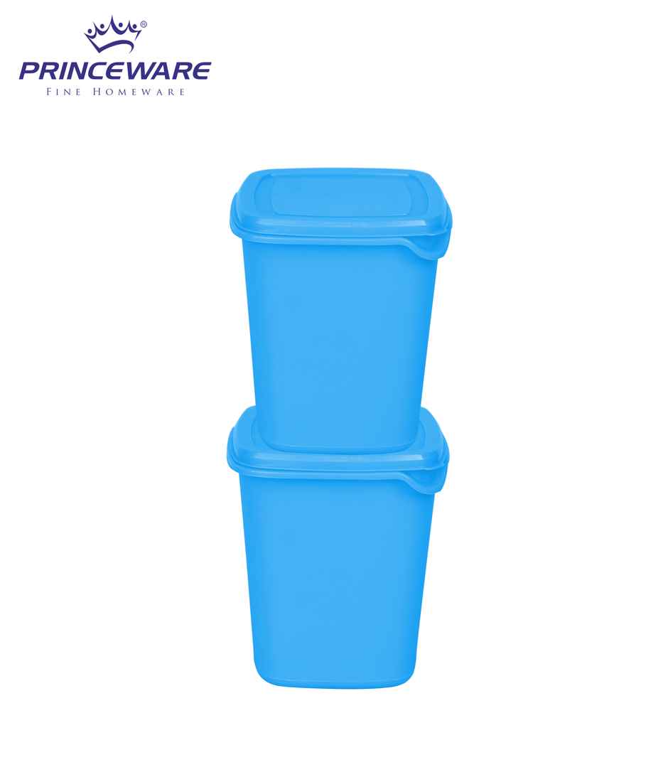 Princeware Pilot Kitchen Storage Container Set of 2 Pcs | 850 ml Each- Blue