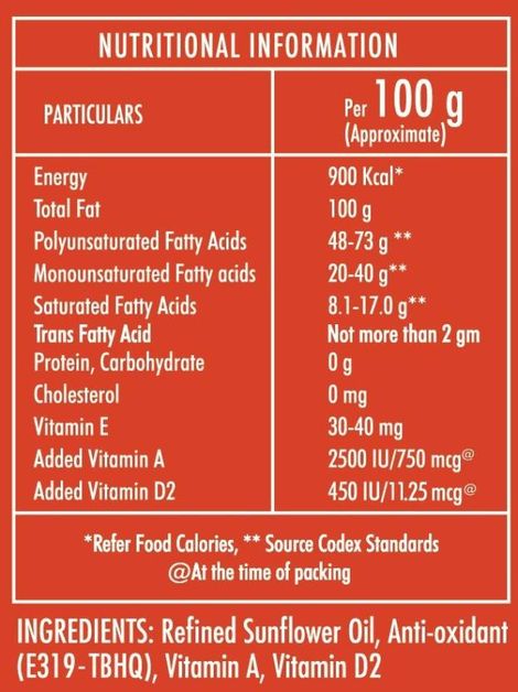 Gold Winner Refined Sunflower Oil - Pouch