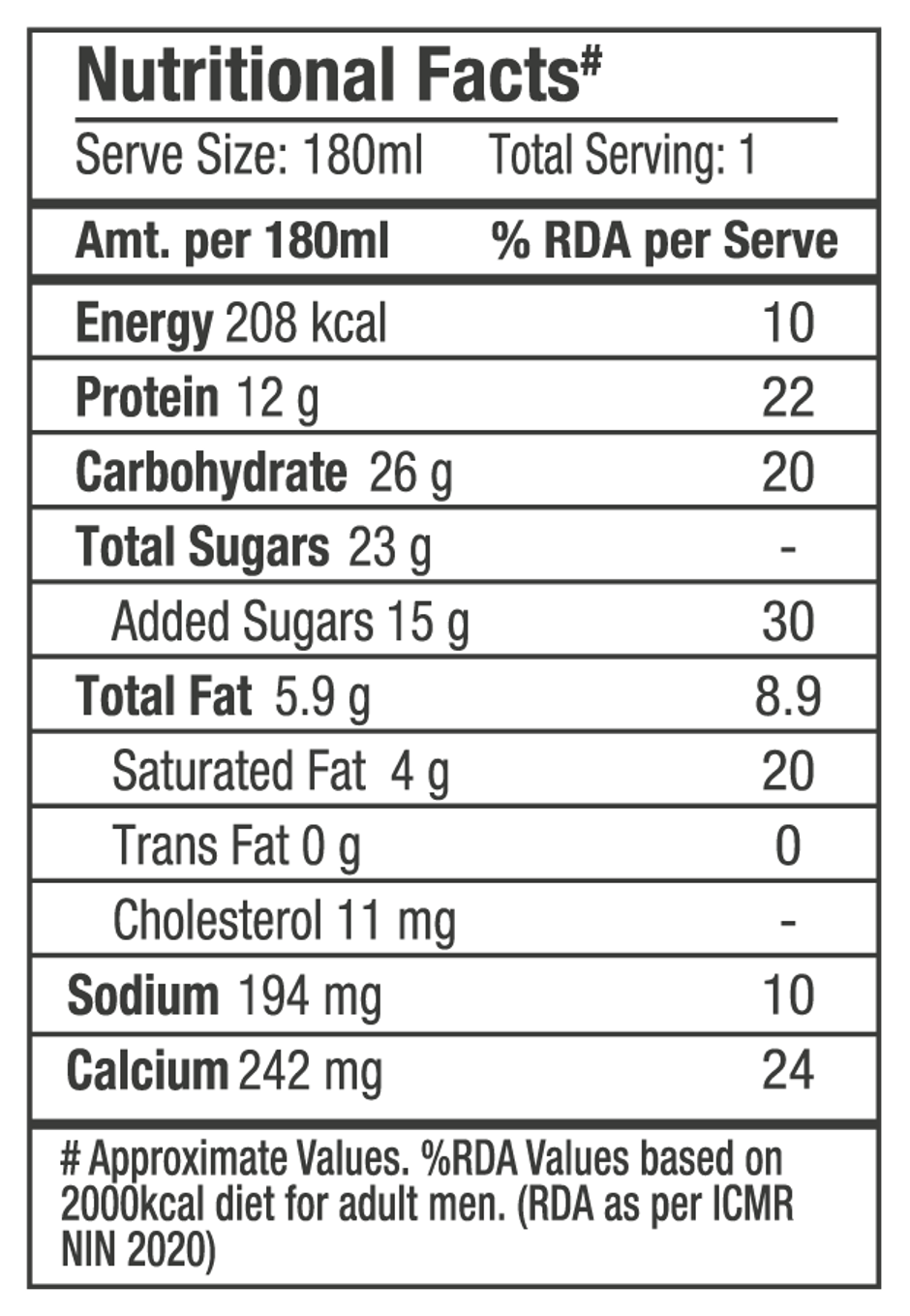 Epigamia 12g Protein Milkshake, Chocolate