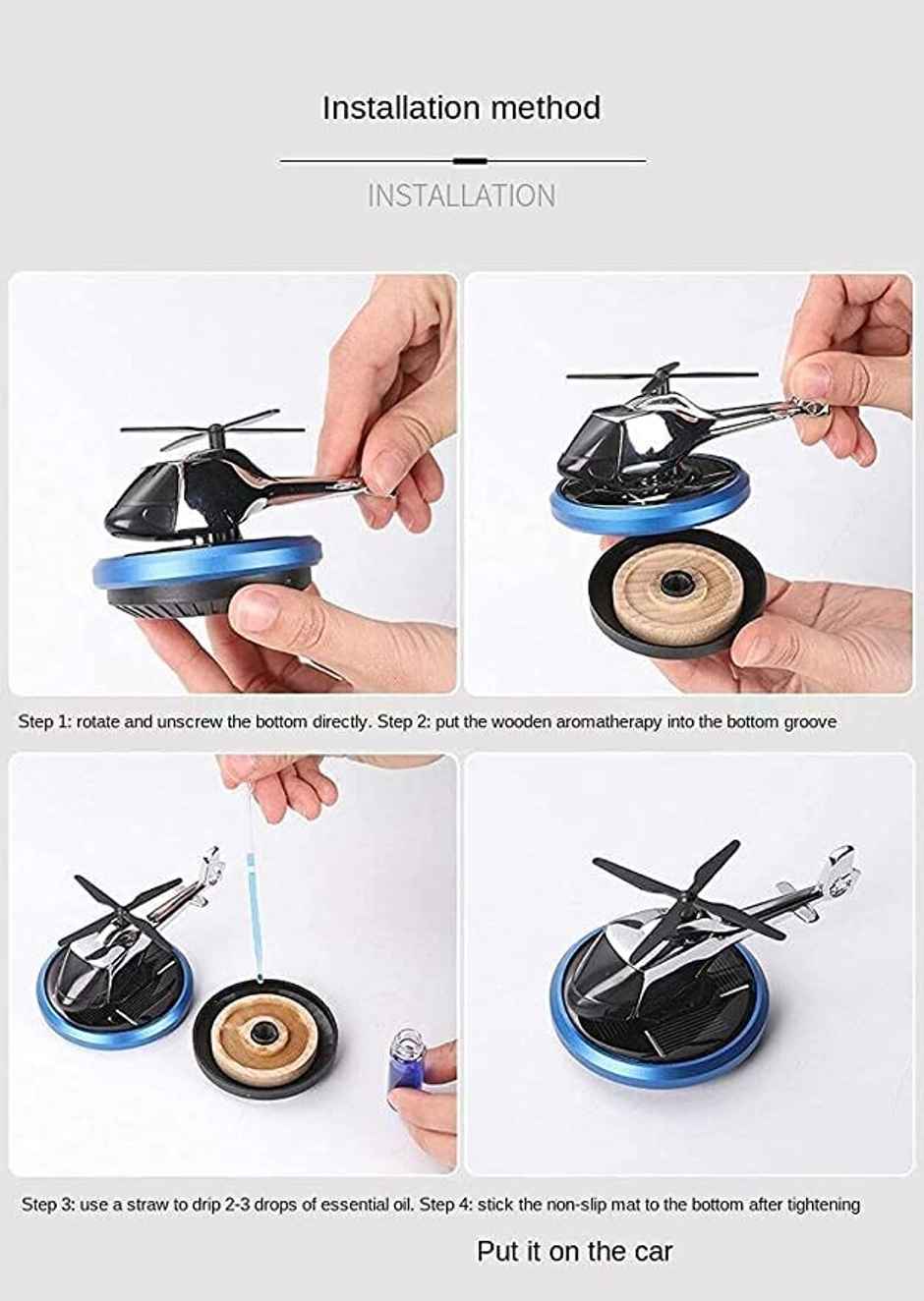 Park+ Solar Powered Car Air Freshener with Fragrance Diffuser