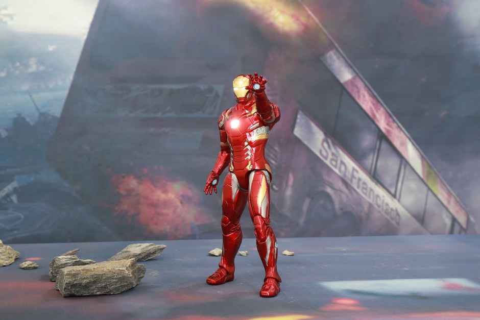 Striders Licensed Marvel Iron Man MK46 Toy Figure with Stand | 7 inch