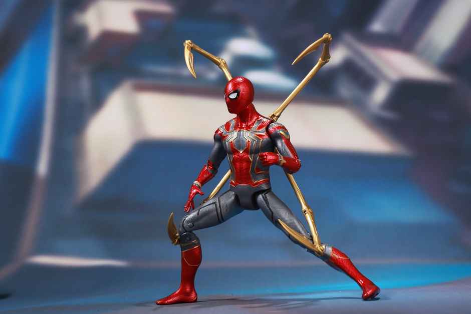 Striders Licensed Marvel Iron Spiderman Mini Action Figure Superhero Toy | 4 inch
