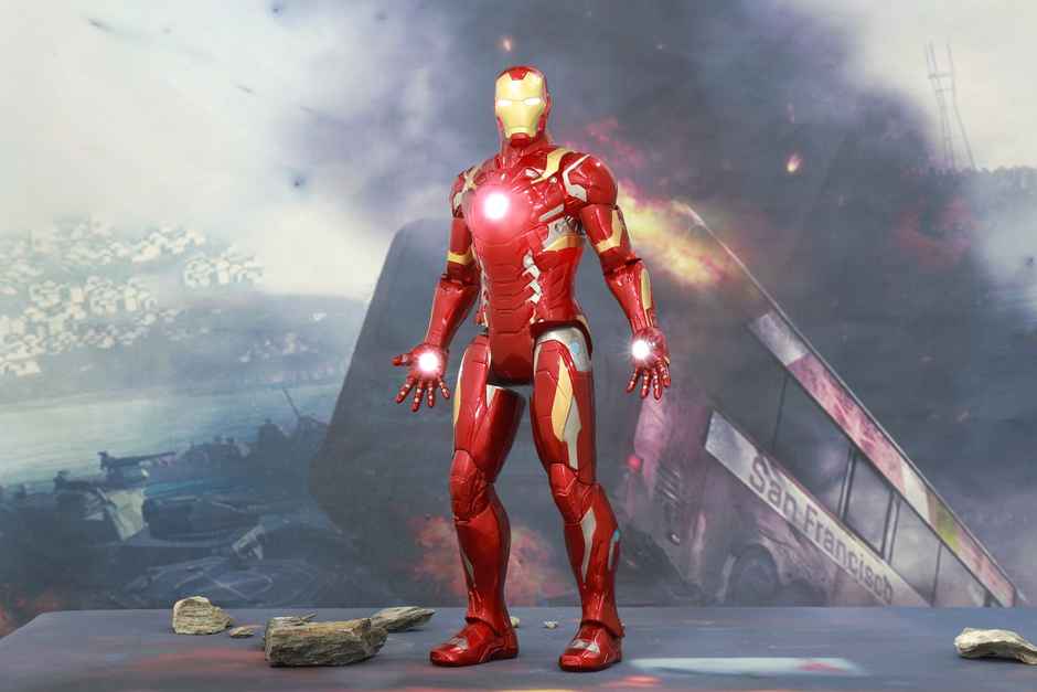 Striders Licensed Marvel Iron Man MK46 Toy Figure with Stand | 7 inch