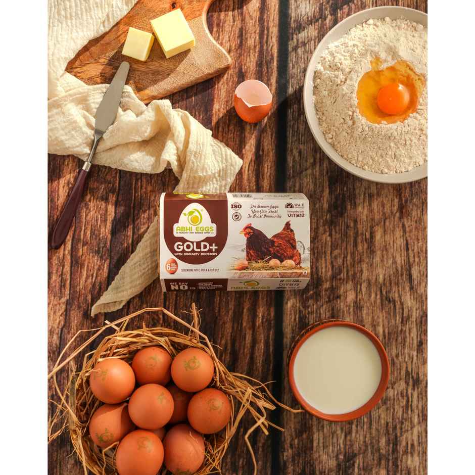 Abhi Eggs Gold + Brown Eggs With Immunity Boosters