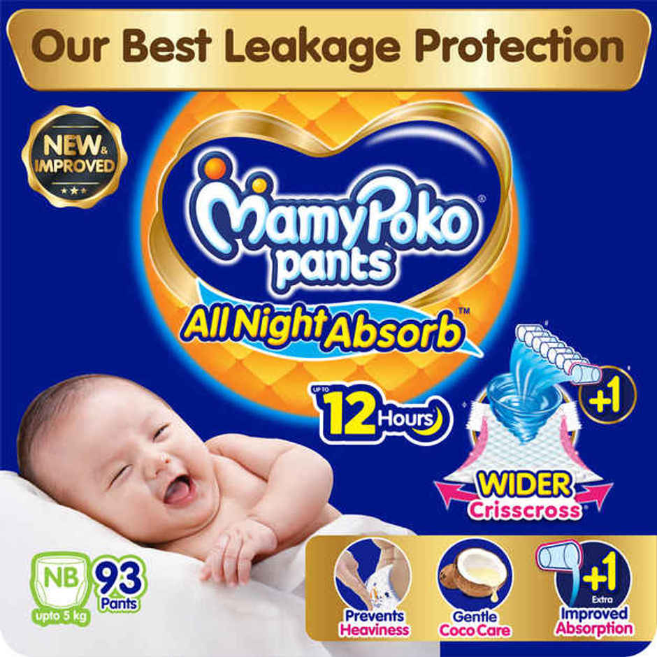 Mamypoko All Night Absorb Pant Style Diaper | XS | 93 pcs