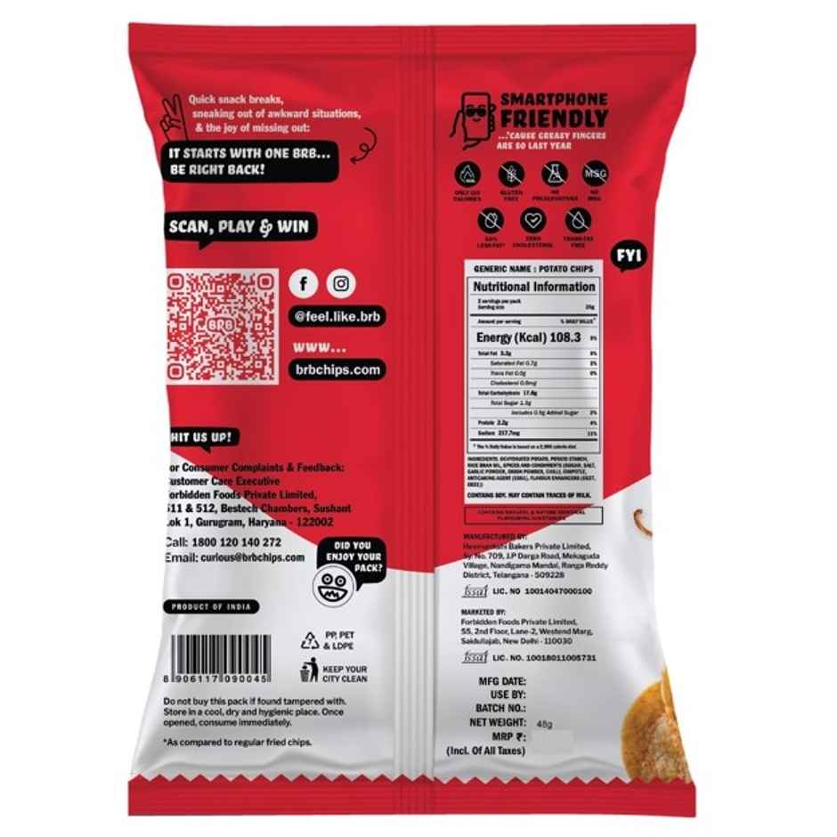 BRB Potato Popped Chips | Spicy Chipotle Flavour