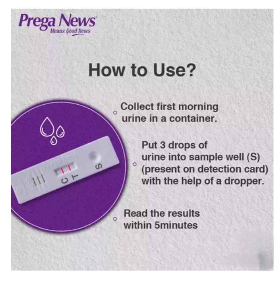 Prega News One Step Urine HCG Pregnancy Test Kit Combo