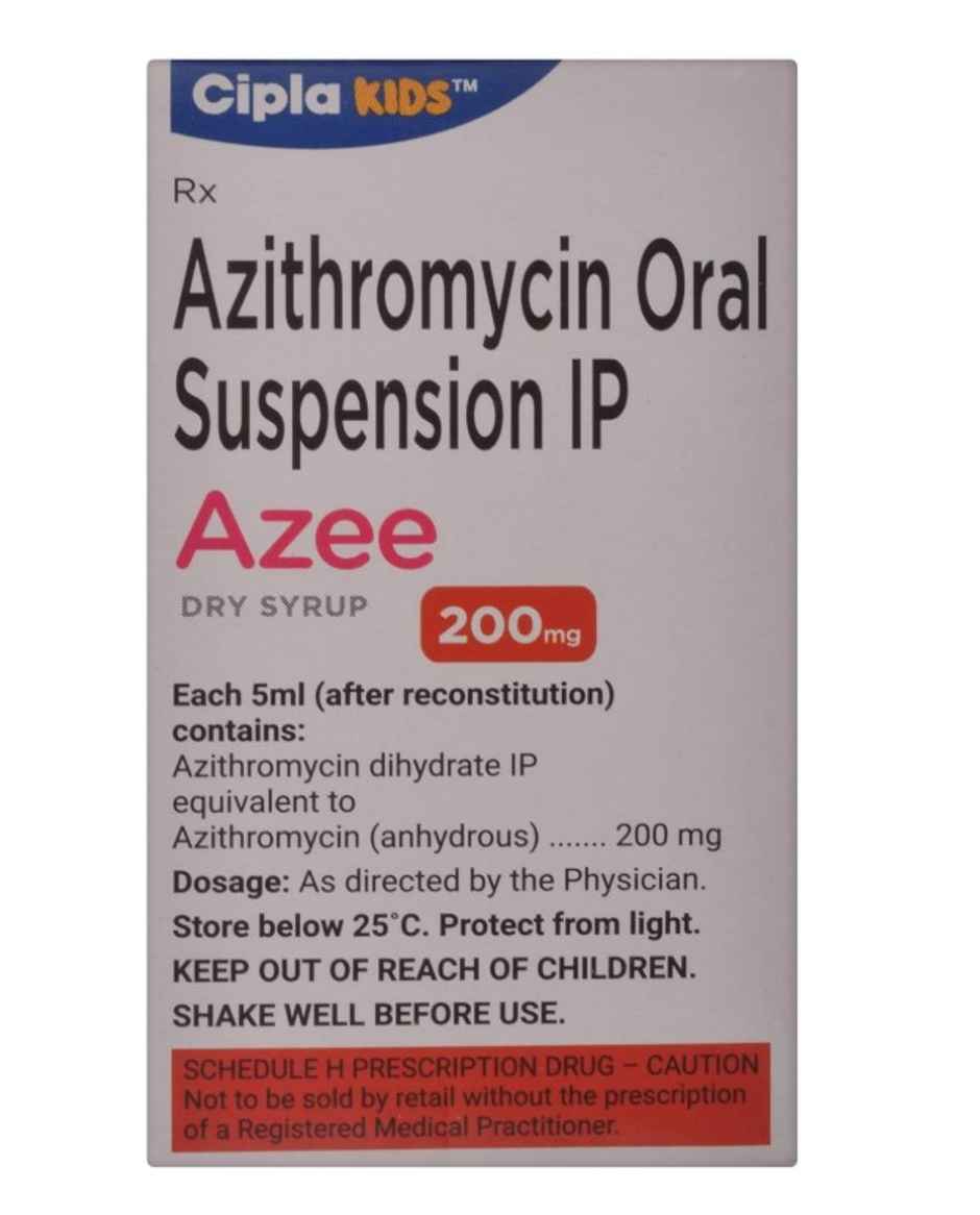 Azee 200mg Peppermint Flavour Dry Syrup