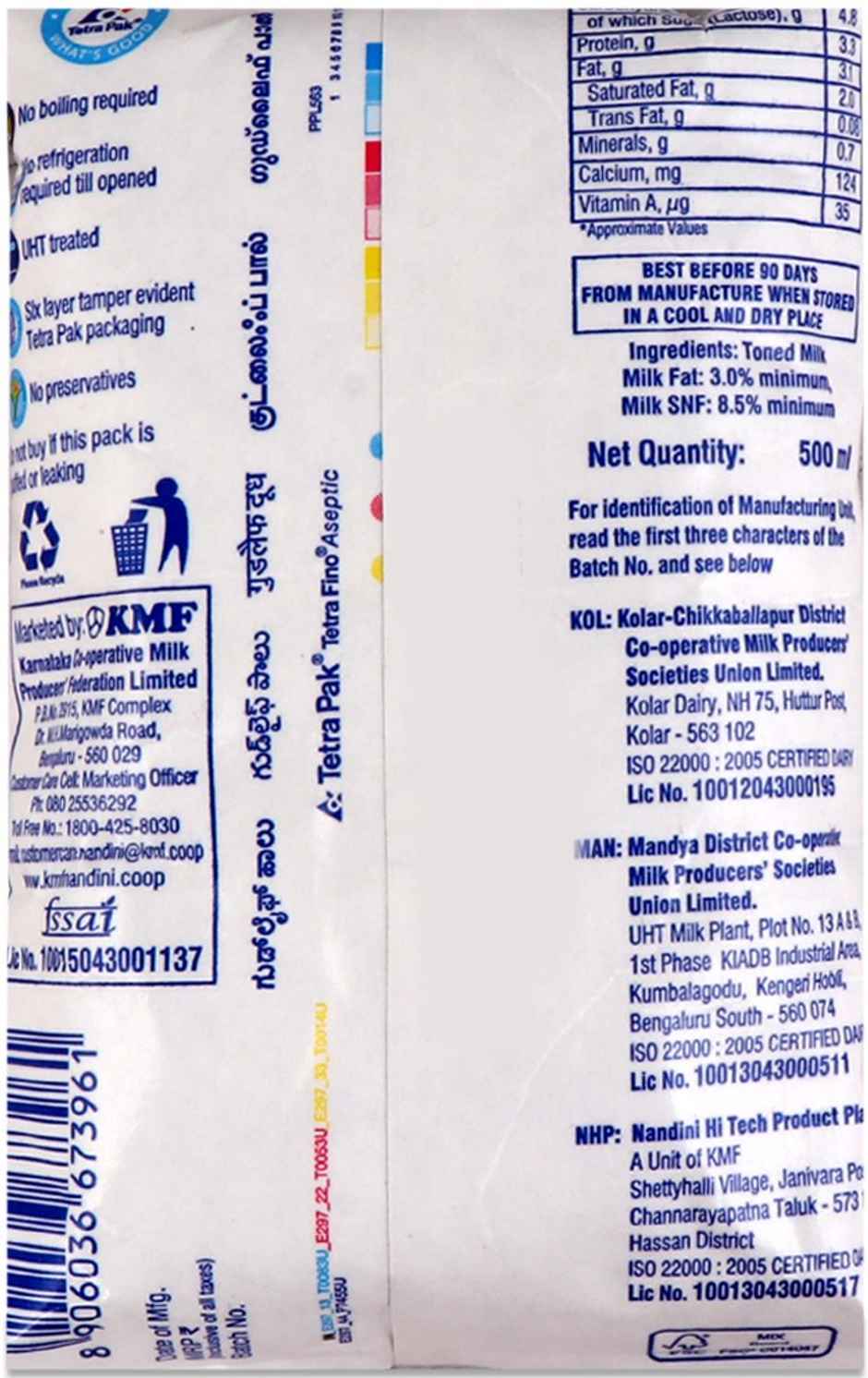 Nandini Goodlife - Toned Milk Combo
