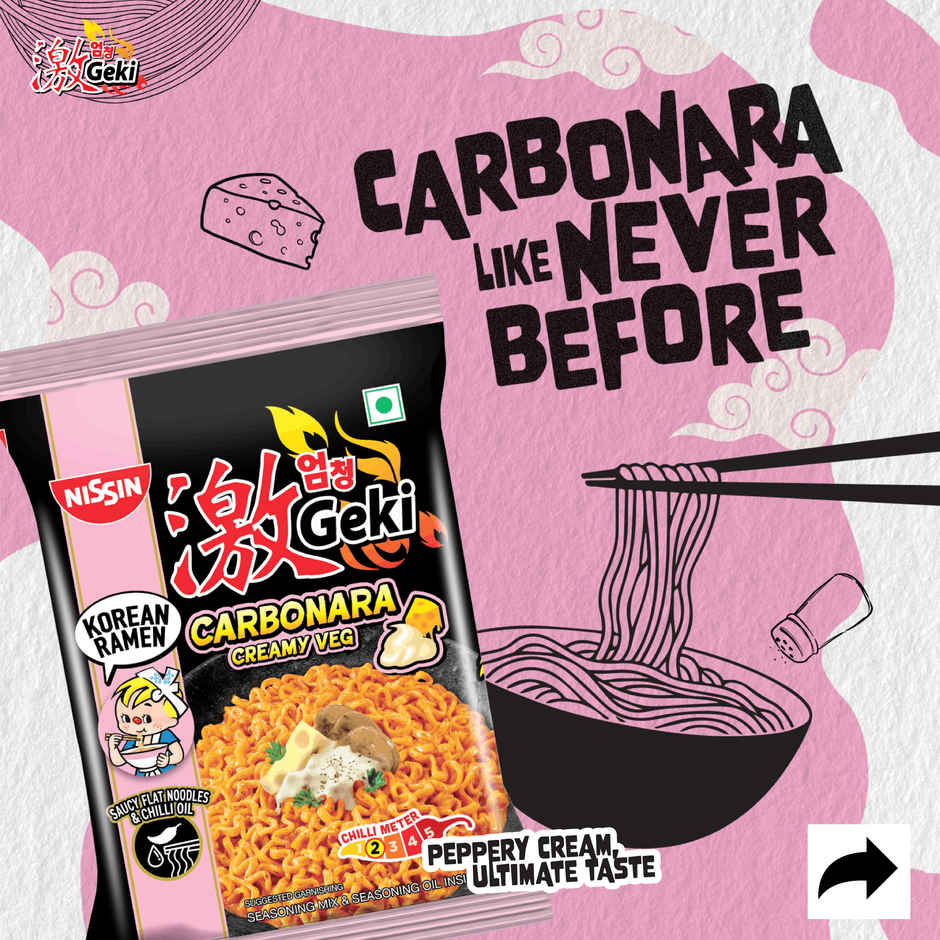 Nissin Geki Carbonara Creamy Veg