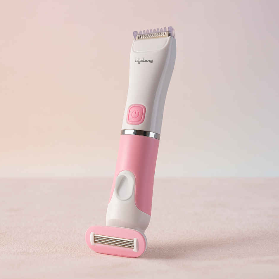 Lifelong Silken 2 in 1 Manual  Razor & Electric Trimmer for Women, 3 Razor Cartridge, AA Battery