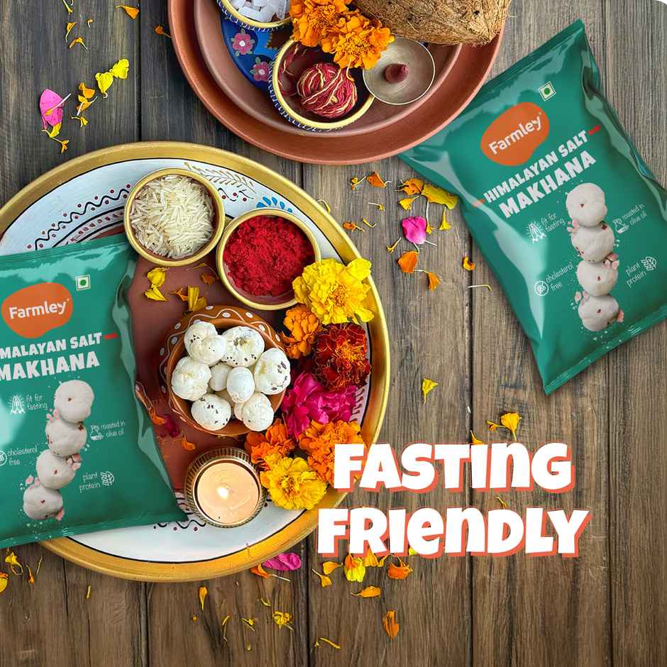 Farmley Himalayan Salted Makhana Roasted In Olive Oil Healthy Snacks