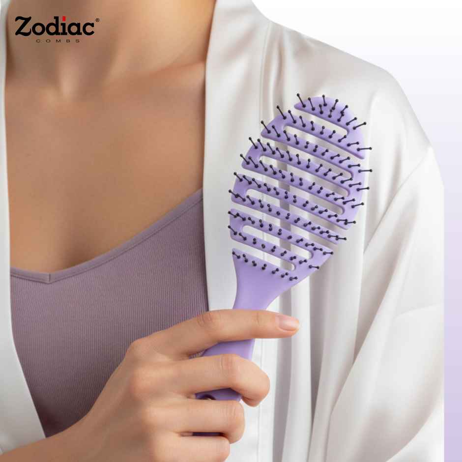 Zodiac Oval Pop Hair Brush | Frosty Lilac
