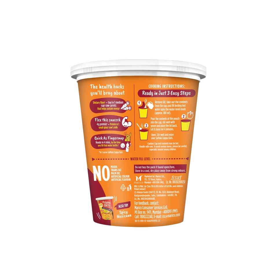 Saffola Cuppa Oats - Magic Masala | No Maida | No Added Preservatives