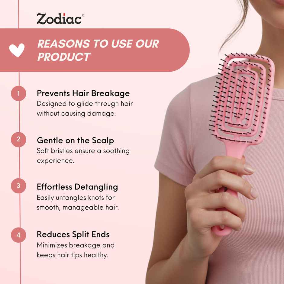 Zodiac Paddle Pop Hair Brush | Candy Pink