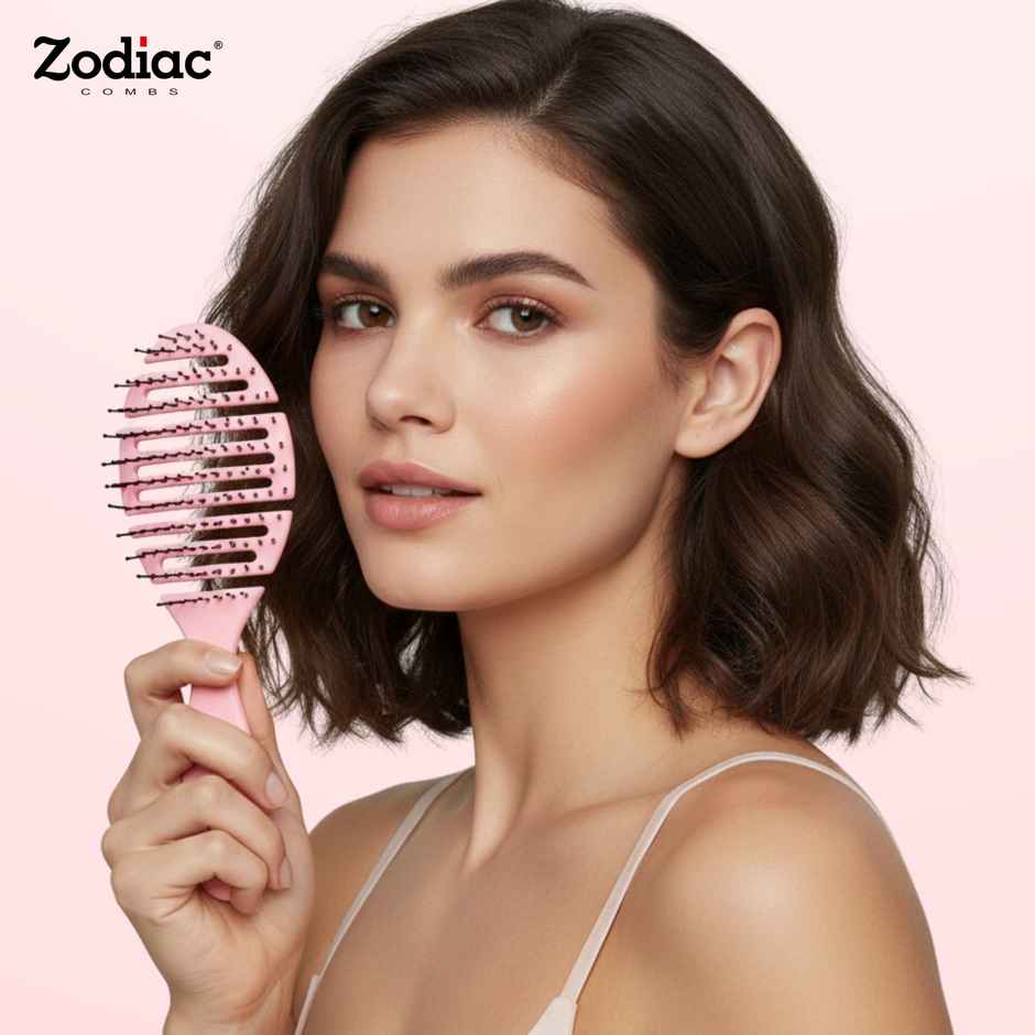 Zodiac Oval Pop Hair Brush | Candy Pink