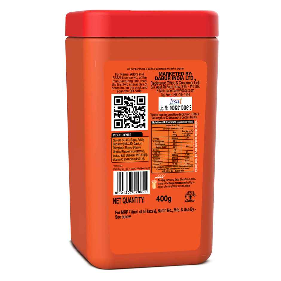 Dabur Health Care Orange Flavoured Glucose Powder