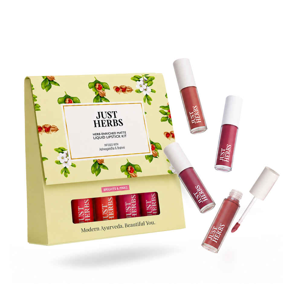 Just Herbs Herb-Enriched Matte Liquid Lipstick | Ayurvedic | Red & Bold | Hydrating & Lightweight