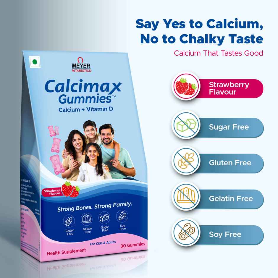 Calcimax Calcium Gummies with Vitamin D3 | Bone, Teeth and Joint Health Support
