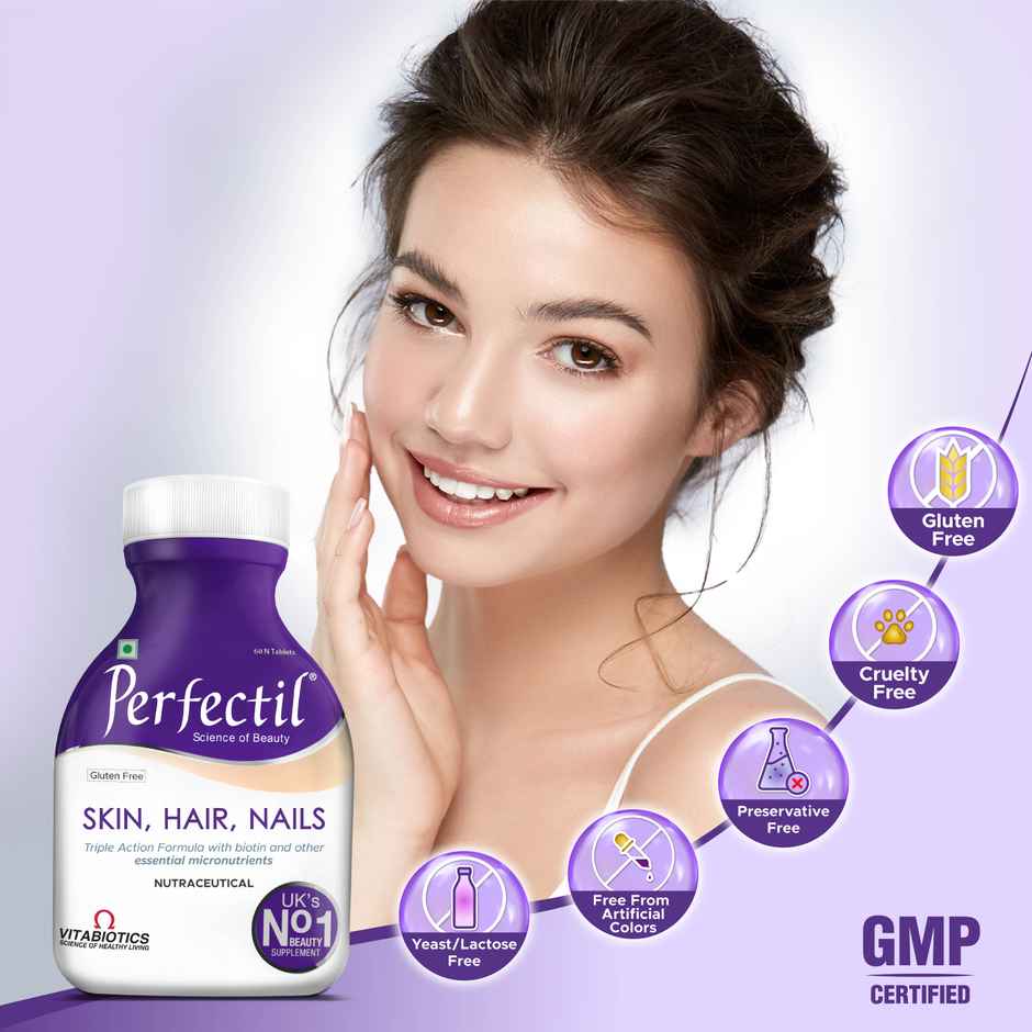 Perfectil Triple Active Tablets with Biotin Hair, Skin and Nail Support Supplement