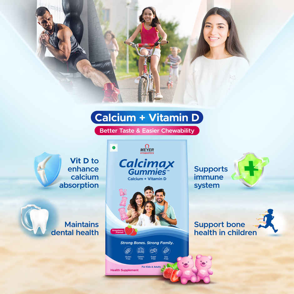 Calcimax Calcium Gummies with Vitamin D3 | Bone, Teeth and Joint Health Support