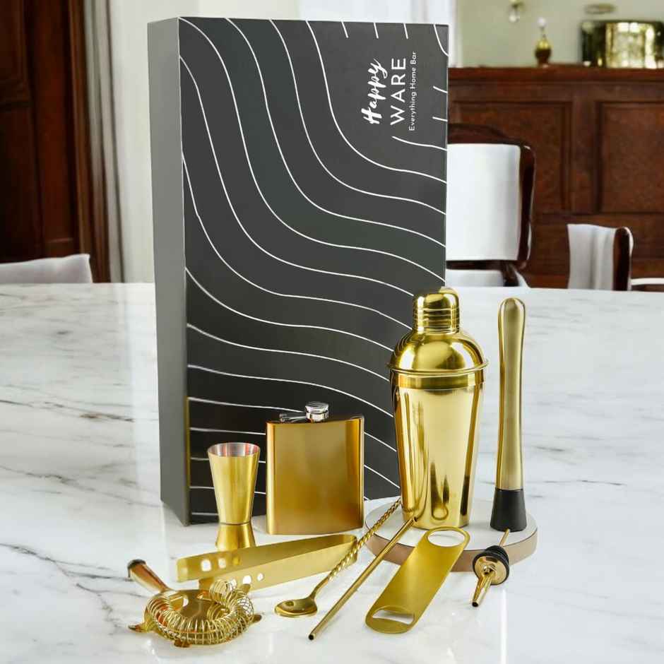 Stainless Steel Cocktail | Set of 10 | Gold | Happyware
