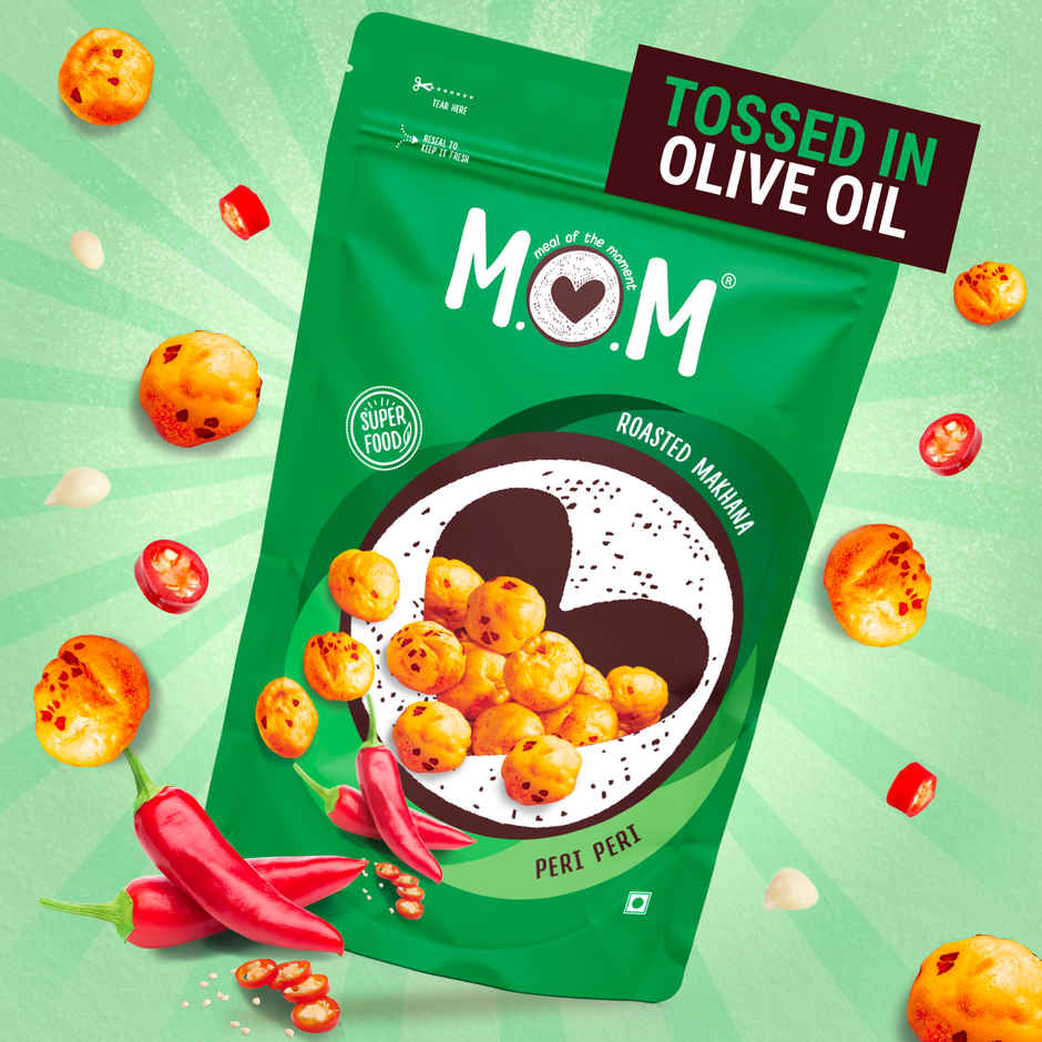 MOM - Peri Peri Roasted Makhana| Source of Protein | No Palm Oil