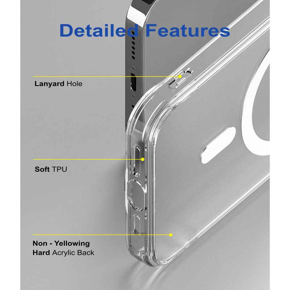 Zapcase Back Cover for Apple iPhone 12 Mini | Apple iPhone 13 Mini | MagSafe-Clear