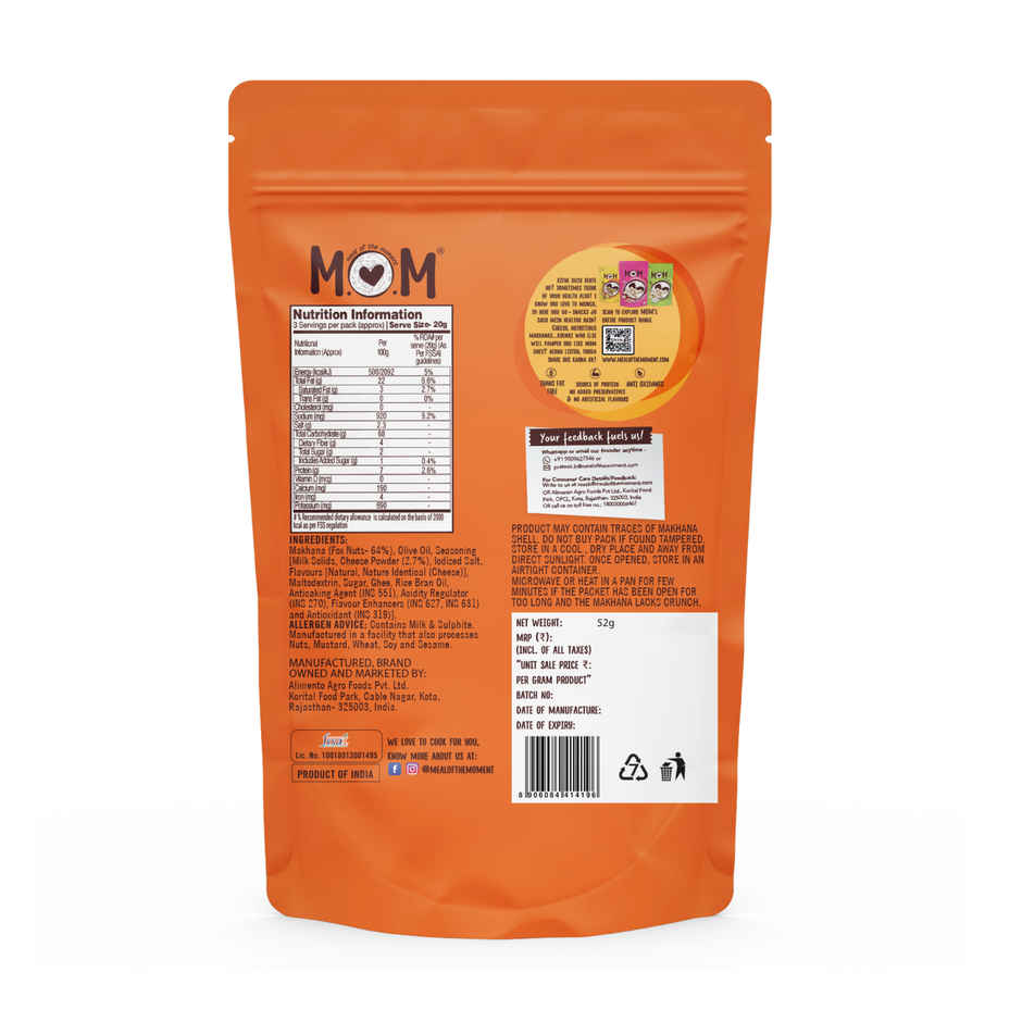 MOM Cheddar Cheese Roasted Makhana