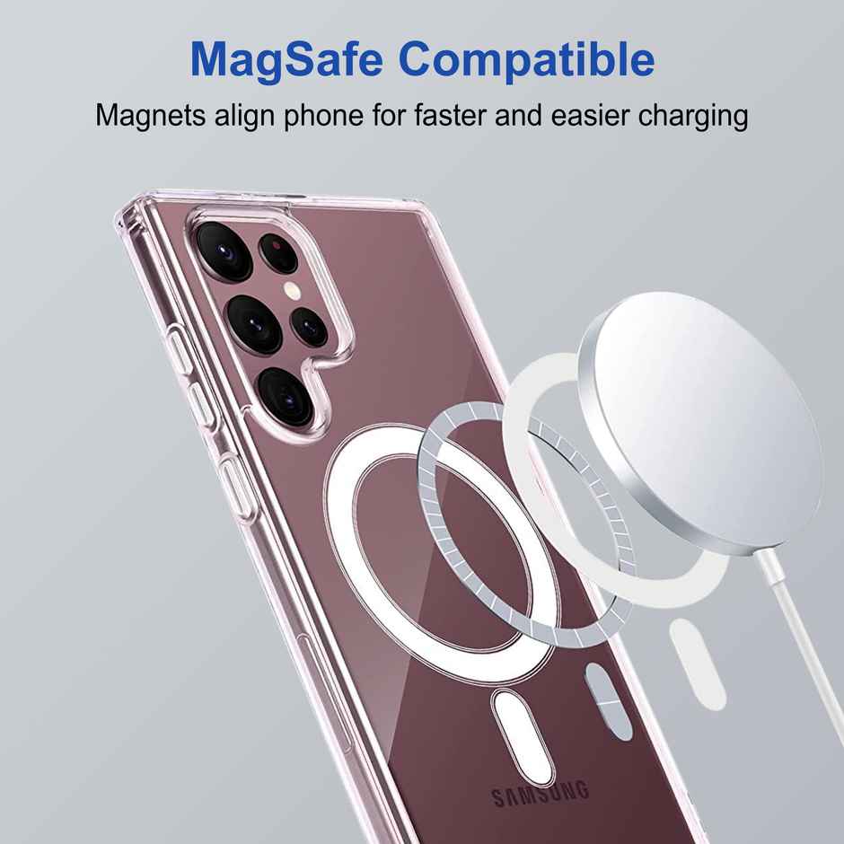 Zapcase Back Cover for Samsung Galaxy S22 Ultra 5G | MagSafe-Clear