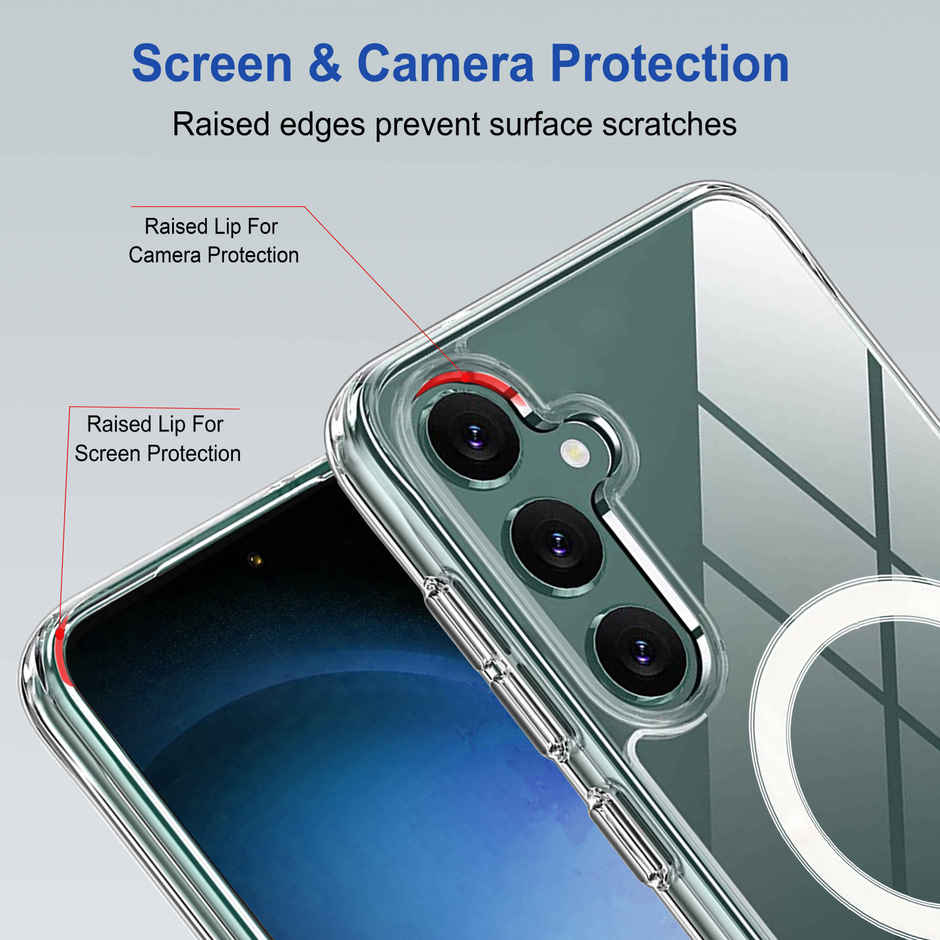 Zapcase Back Cover for Samsung Galaxy S24 FE 5G | MagSafe-Clear