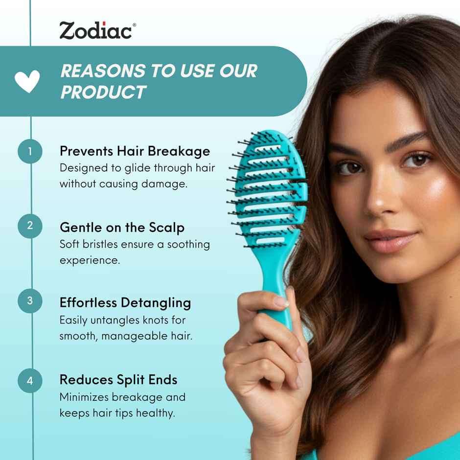 Zodiac Oval Pop Hair Brush | Mystic Green