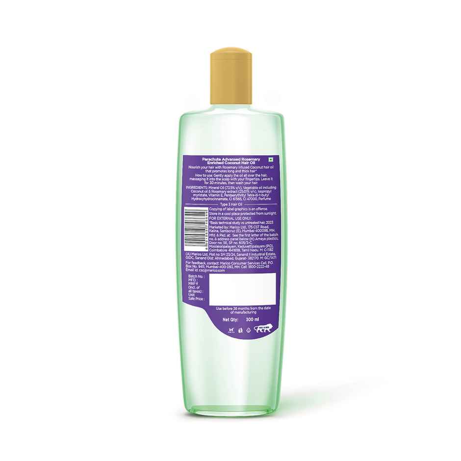 Parachute Advansed Rosemary Enriched Coconut Hair Oil