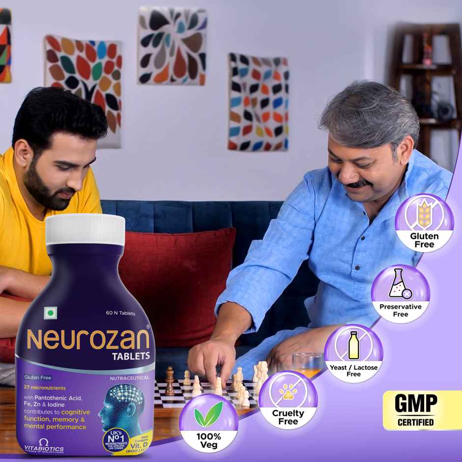Neurozan Brain Health Tablets with Ginkgo Biloba Memory, Focus and Cognitive Support