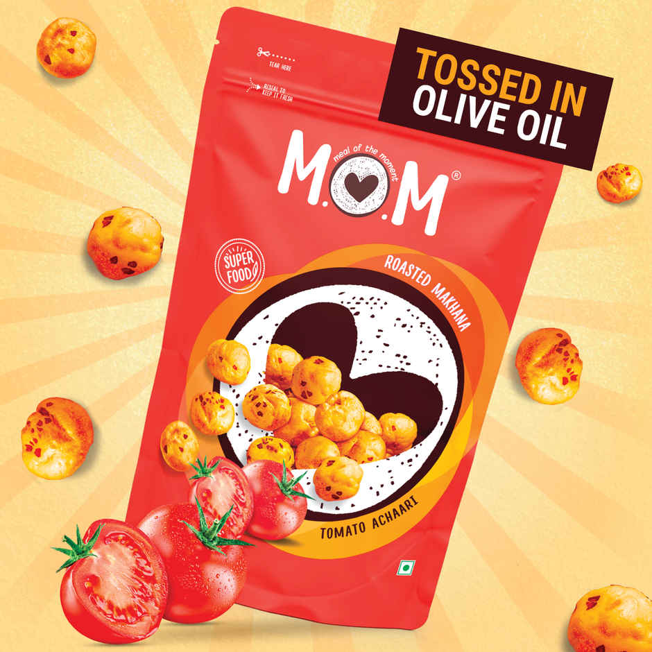 MOM - Tomato Achaari Roasted Makhana| Source of Protein | No Palm Oil