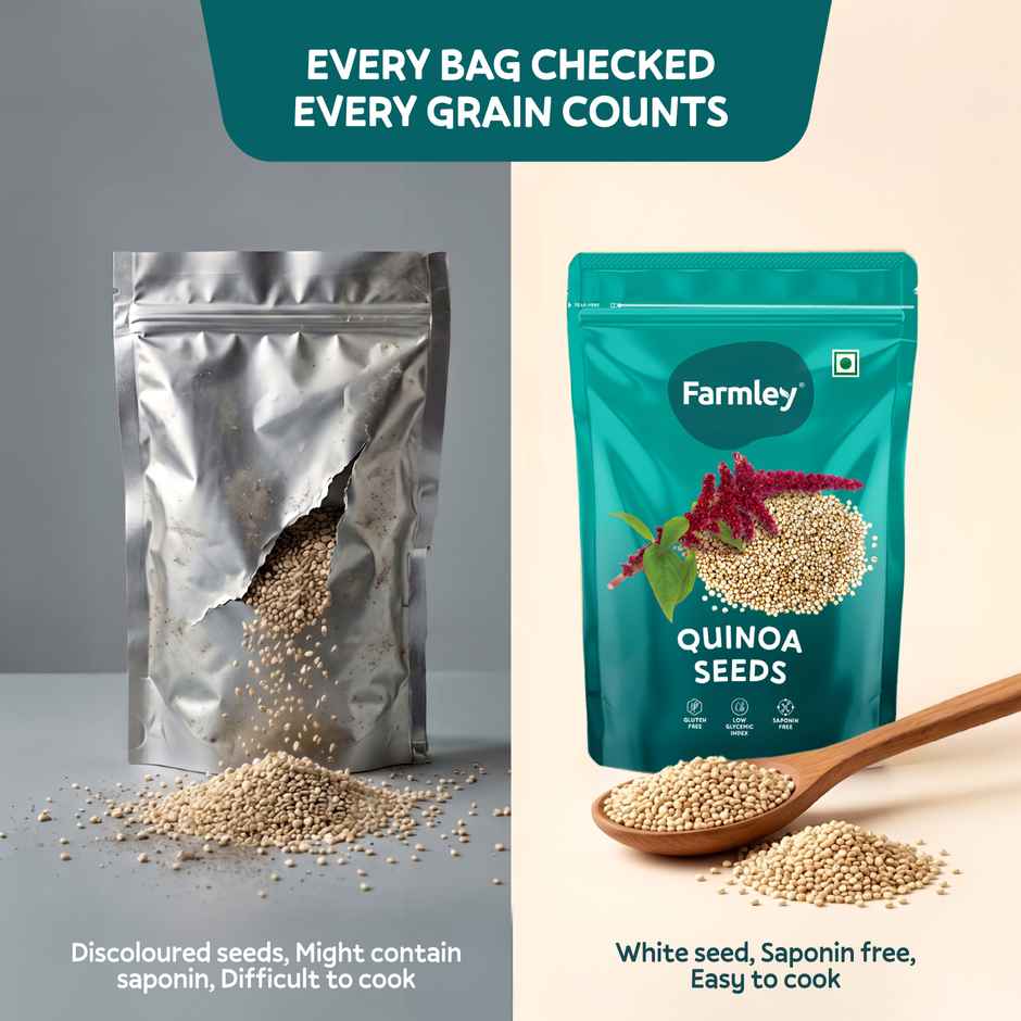 Farmley Natural Quinoa | Diet Food | Gluten Free | High Protein | Ready To Cook Quinoa