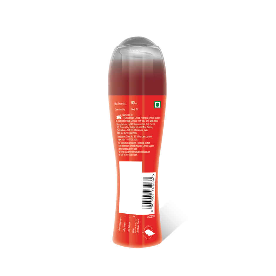Durex Extra Time Condom (10pc) & Skore Lubes - Cherry Flavour (50ml) & Floweraura 3 Red Roses In Sleeve (1pc) Combo